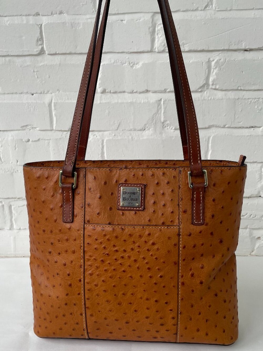 Dooney and Bourke Lexington Ostrich Embossed Leather Tote